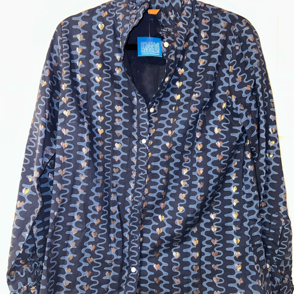 Oliphant Navy and Light Blue Shirt